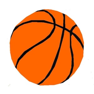 Basketball FPP Foundation Paper Piecing Quilting Project Block, Downloadable Pattern