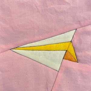 Paper Plane FPP Foundation Paper Piecing Quilting Pattern Block, Downloadable Pattern