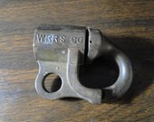 Early Railroad Brass Lock W No Key - Marked WRRS CO ( Western Rail Road Supply Co ) Numbered 0147-6 - 2 quot x 3 quot - Very Nice