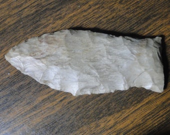 Authentic Paleo Indian Arrowhead Spear Point Artifact - 1 3/8" x 3 1/4" - Superb Point!