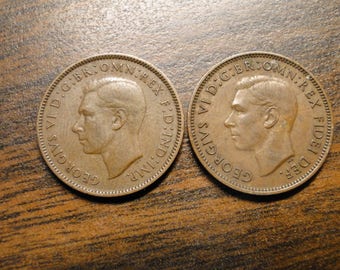 1938 & 1951 Great Britain Farthings Farthing - Very Nice!  #664