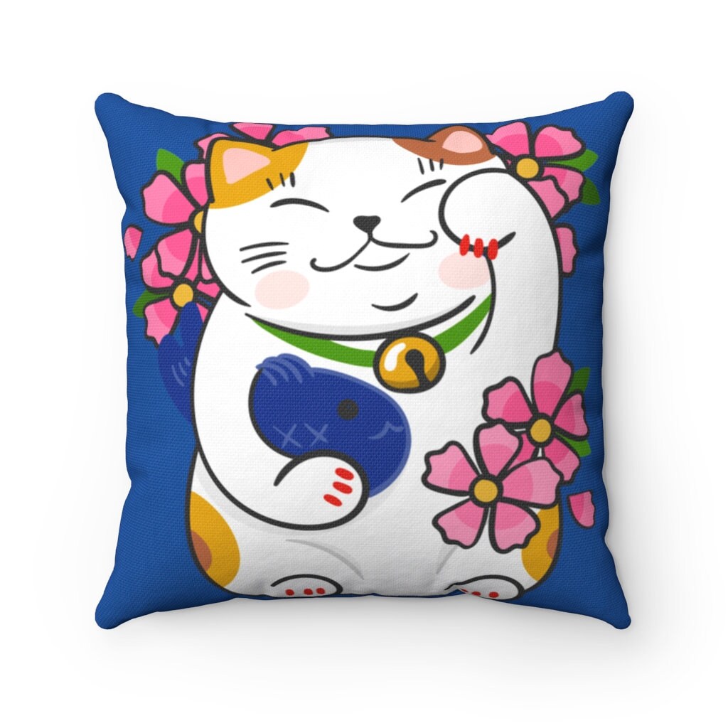 maneki neko pillow