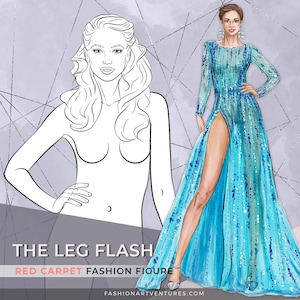 The Leg Flash Elegant Model 3 in 1 set |  Fashion Template,Fashion Illustration Template,Fashion Croquis,Fashion drawing