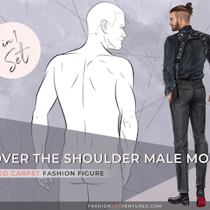 Male Fashion Figure: 8+ 9+ 10 head croquis| Fashion Template, fashion figures, fashion design printable,Templates for Fashion Illustrations