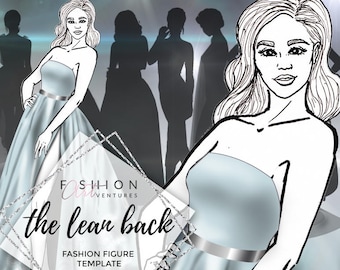 The Lean Back | Fashion Template, Fashion Illustration, Croquis, Fashion drawing