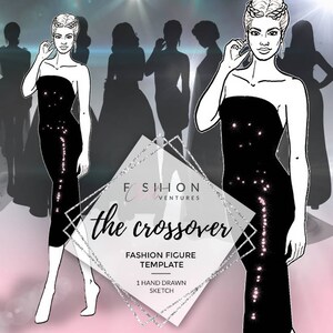 The Crossover | Fashion Template, Fashion Illustration, Croquis, Fashion drawing