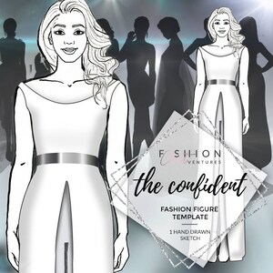 The Confident |  Fashion Template, Fashion Illustration, Croquis, Fashion drawing