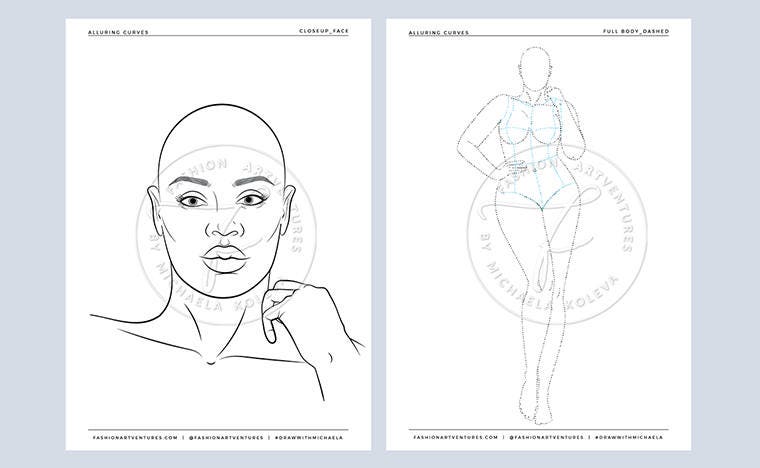 Alluring Curves Printable | Plus Size Fashion Template,fashion ...