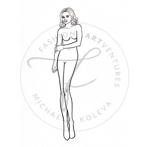 The Arm Grip Fashion Template, Fashion Illustration, Croquis, Fashion drawing image 3