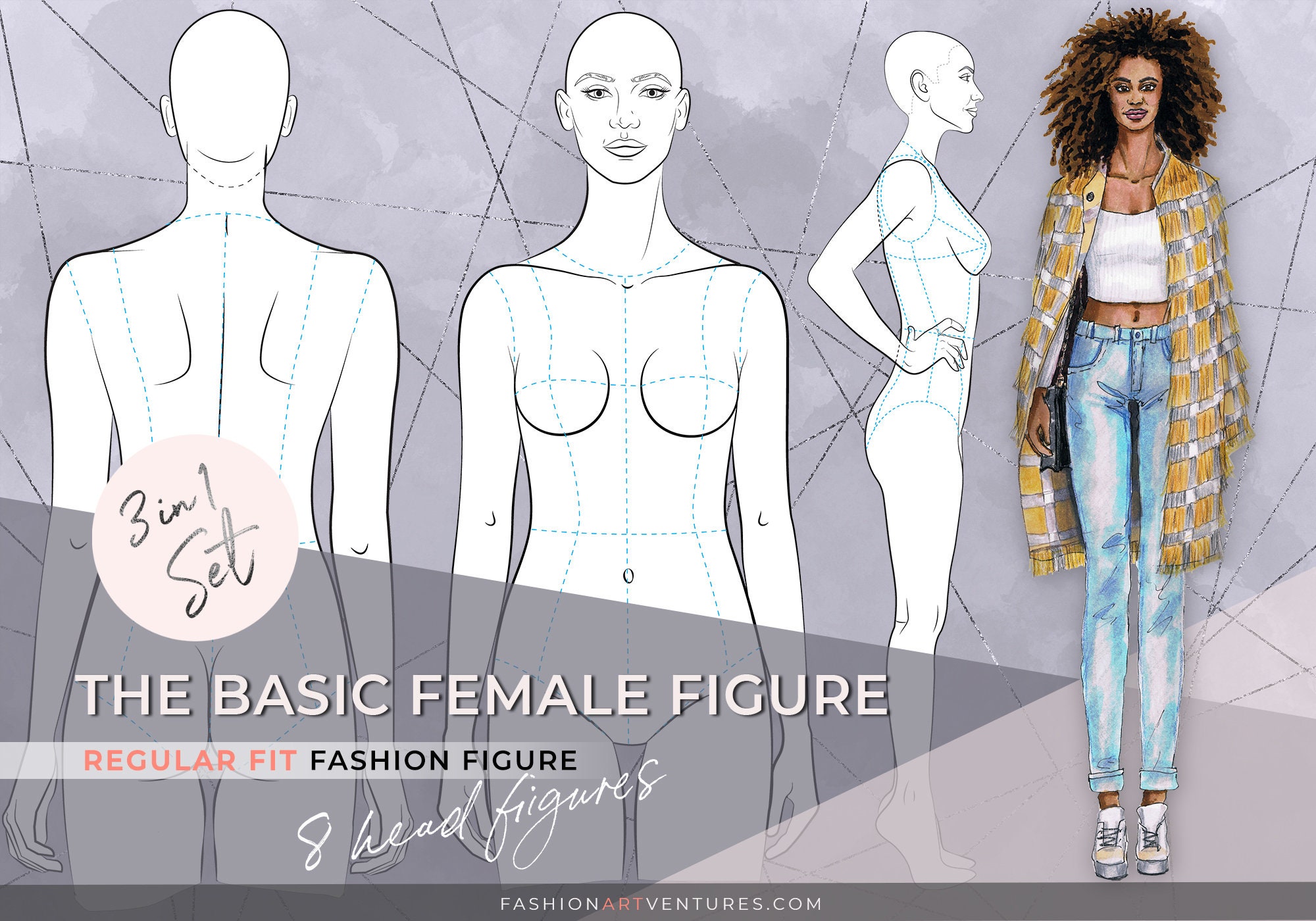 The Basic Female Figure 8 Heads/Regular Fit Fashion - Etsy