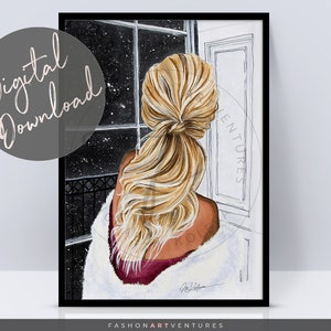 Glam Nacht | Kunstdruck,Fashion Illustration Art,druckbare Kunst,Fashion Girl,Planer druckbar,Modedrucke,Sofort druckbar,Lifestyle Art