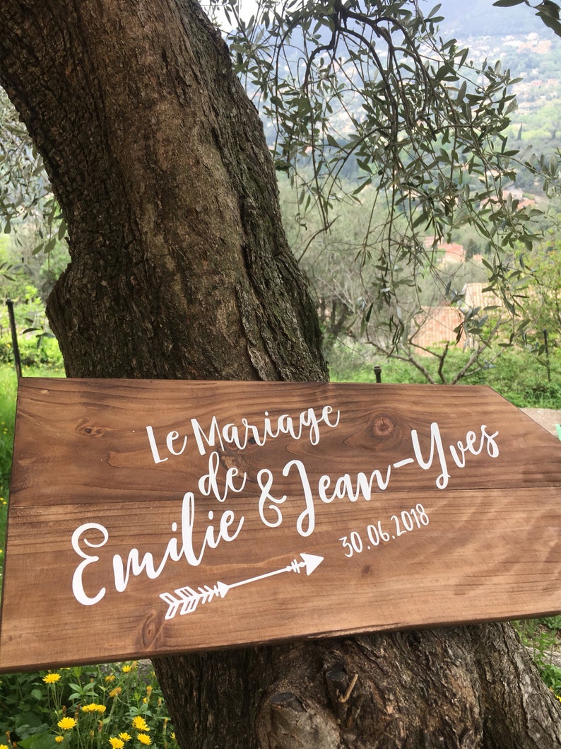 Original pallet wood sign to personalize for country wedding decoration image 9