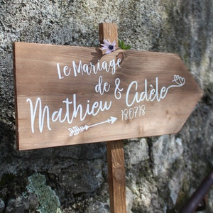 Original pallet wood sign to personalize for country wedding decoration image 1