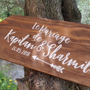 Original pallet wood sign to personalize for country wedding decoration image 7