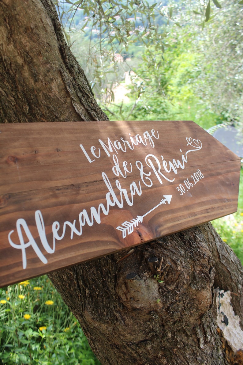 Original pallet wood sign to personalize for country wedding decoration image 4