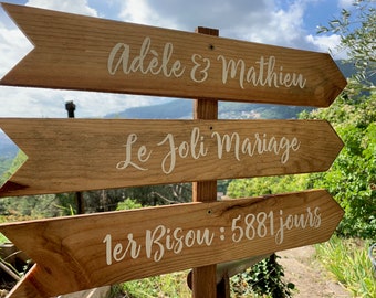 Le Joli Mariage wooden sign kit for country wedding decoration