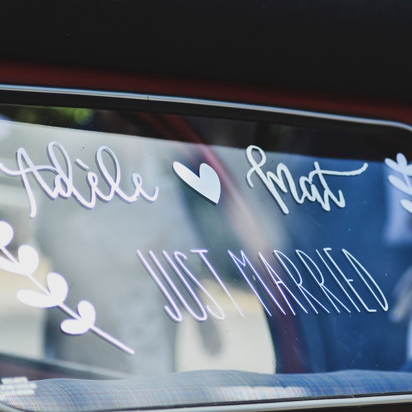 Stickers de mariage pour voiture just Married