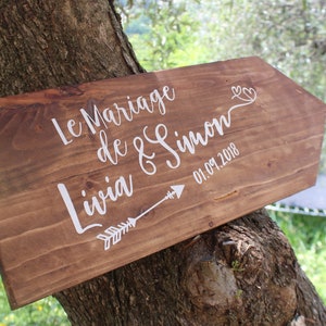 Original pallet wood sign to personalize for country wedding decoration image 5