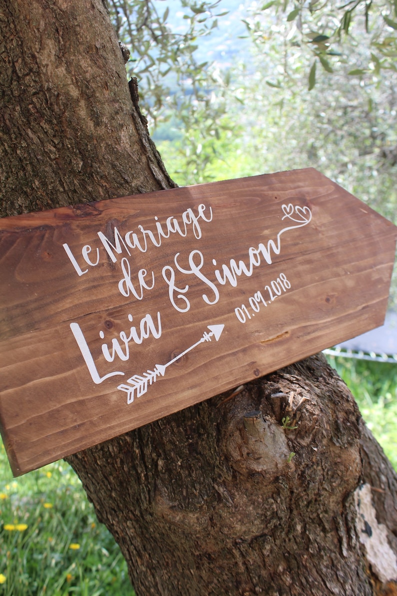 Original pallet wood sign to personalize for country wedding decoration image 5
