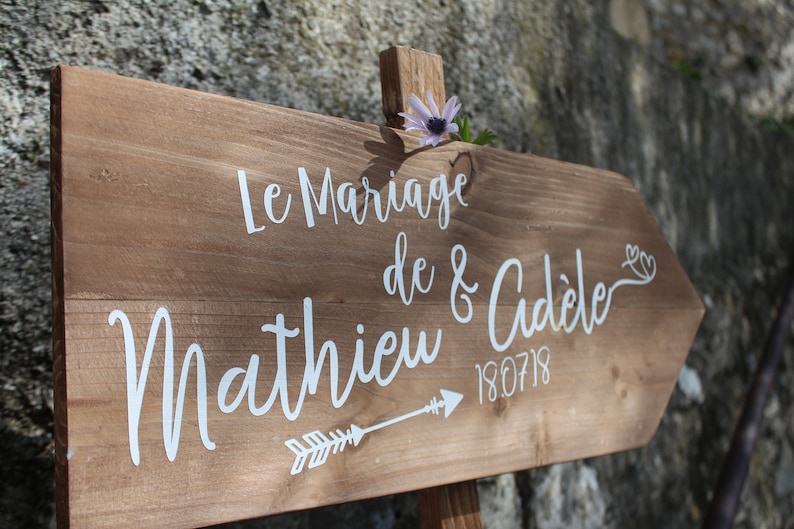 Original pallet wood sign to personalize for country wedding decoration image 2