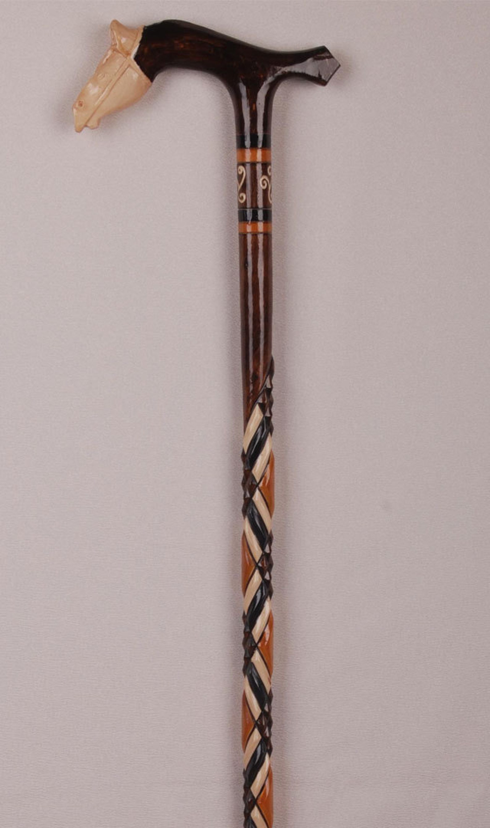 Handmadehorseheadwoodcanewalking Stick Bk3 Etsy