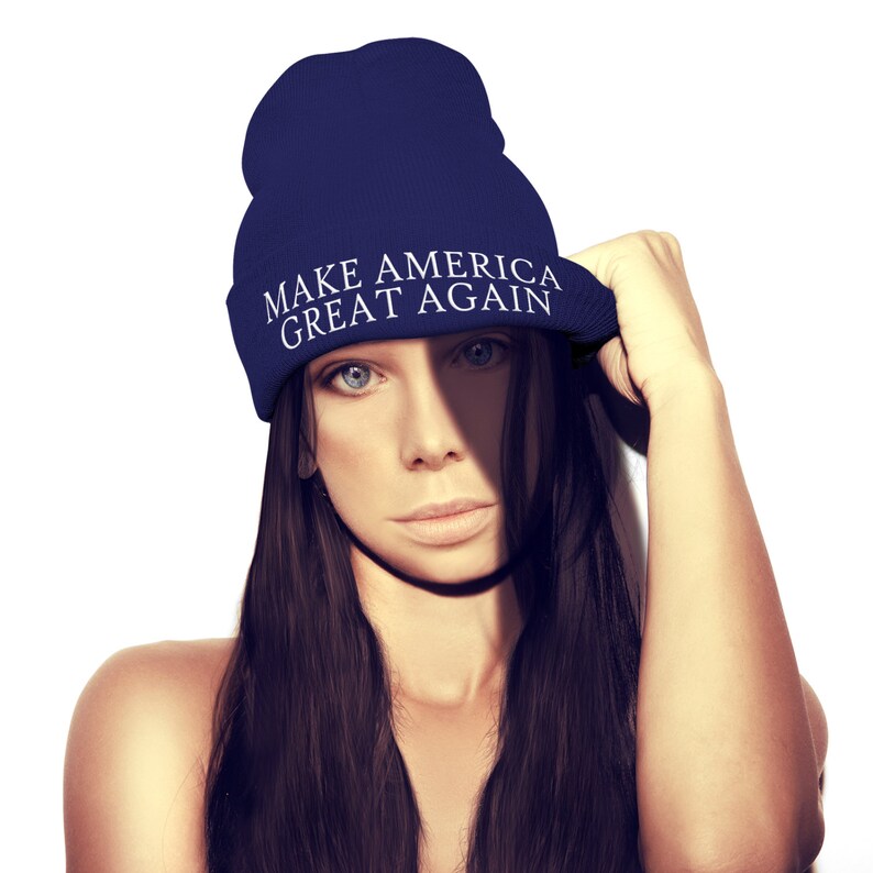Make America Great Again BEANIE HAT Donald Trump Baseball Cap Hat Election Winner President USA Champ Hat Christmas Winter Ski
