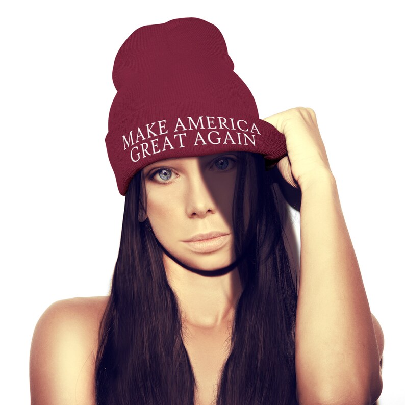 Make America Great Again BEANIE HAT Donald Trump Baseball Cap Hat Election Winner President USA Champ Hat Christmas Winter Ski