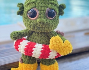 Baby Swamp Monster Häkelanleitung: Fen Plüschtier & Frosch (PDF-Muster)