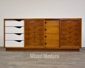 Harvey Probber Mahogany and Brass Dresser
