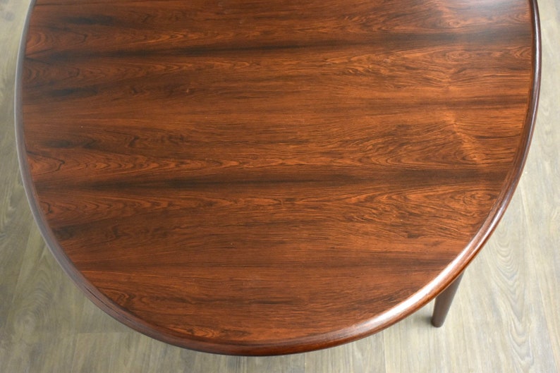 Danish Modern Rosewood Oval Dining Table image 10