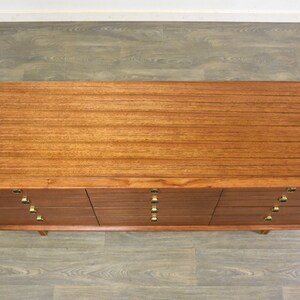 Refinished Zebra Wood and Brass Dresser image 4