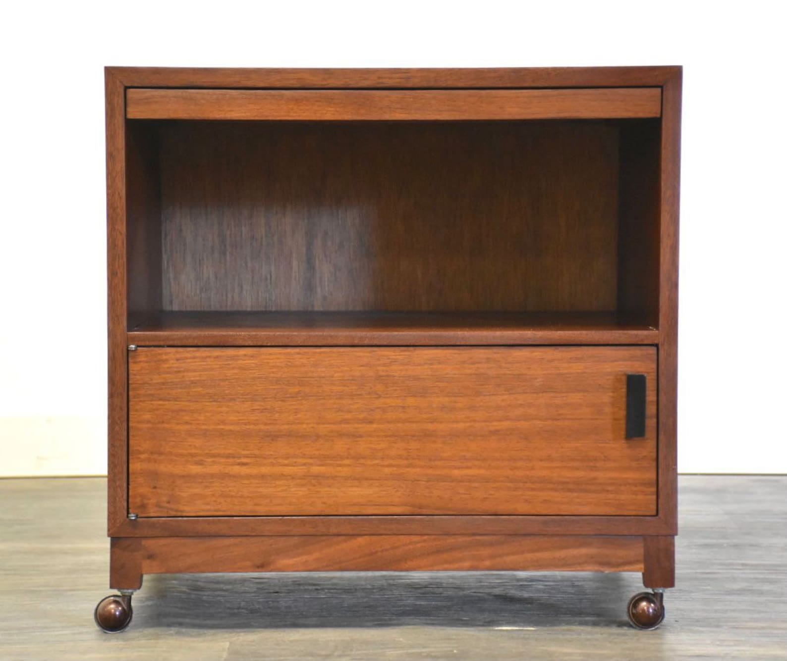 Walnut MCM Nightstand Etsy