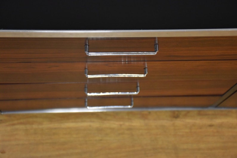 Milo Baughman Rosewood and Chrome Dresser