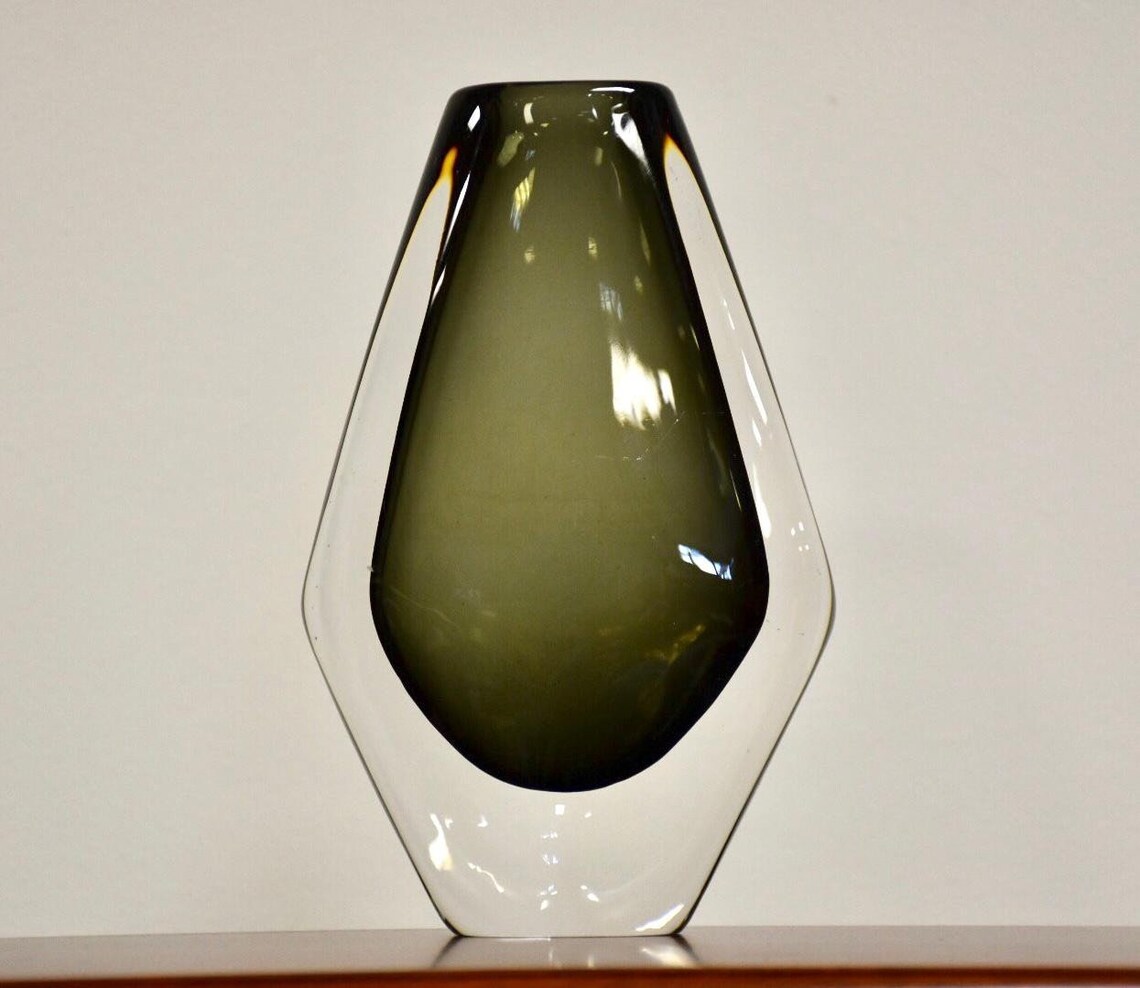 Orrefors Swedish Glass Vase Etsy