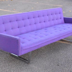 Modern Chrome & Purple Sofa by Patrician image 3