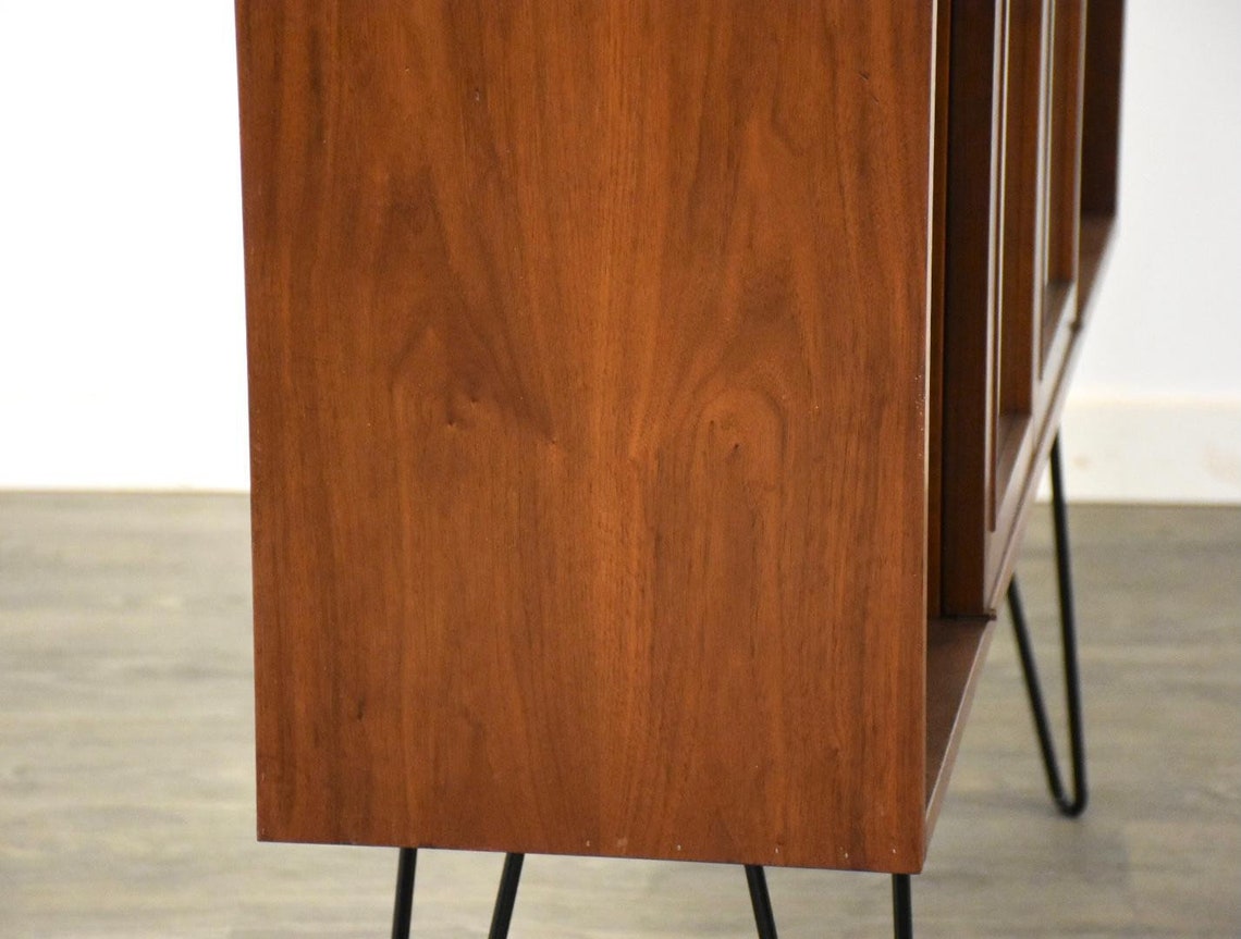 Walnut MCM Bookcase Display Etsy