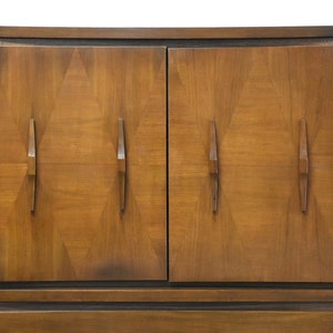 Walnut Mid Century Tall Dresser image 8