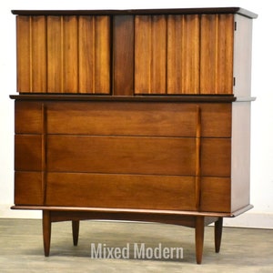 Mid Century Tall Dresser by United Furniture image 1