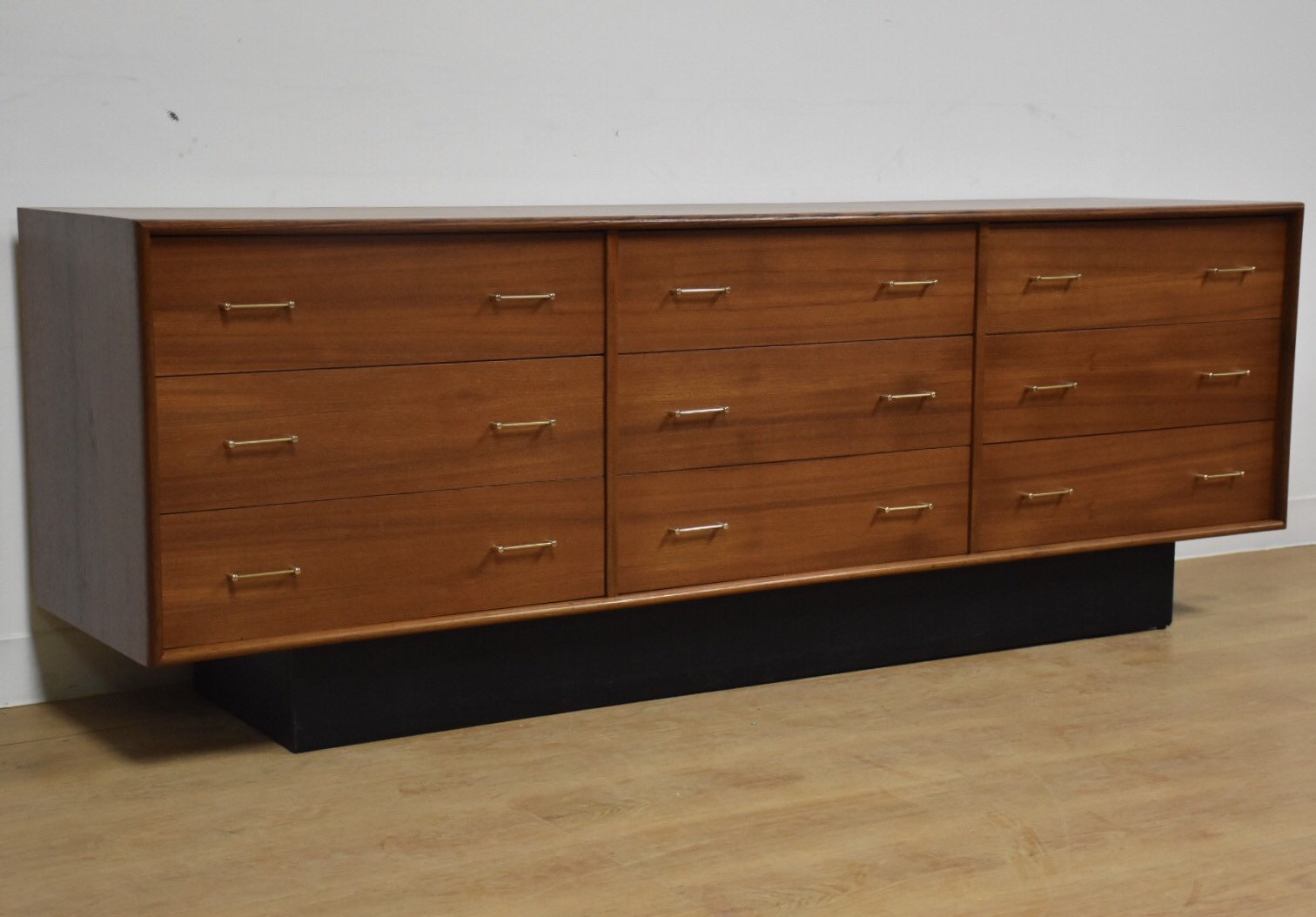 Teak And Brass Modern Dresser Etsy