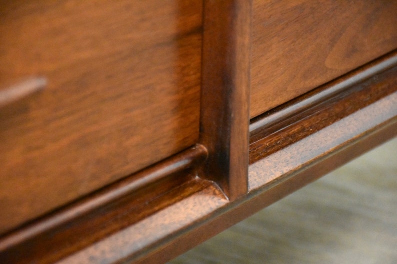 Refinished Mid Century Walnut Dresser image 8