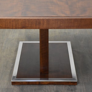 Walnut and Aluminum Dining Table image 8