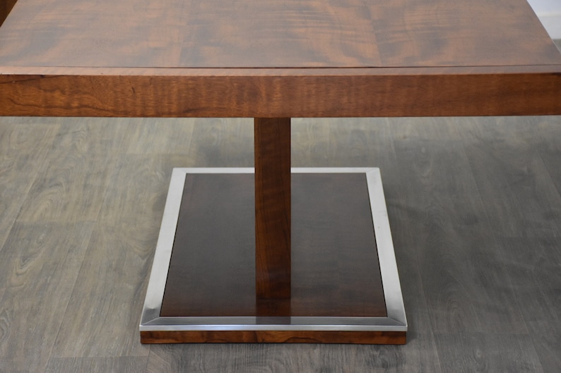 Walnut and Aluminum Dining Table image 8