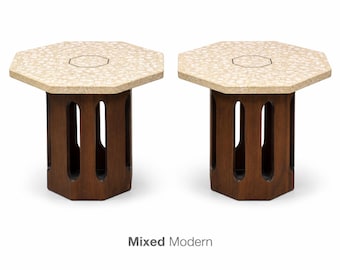Harvey Probber Terrazzo End Tables - A Pair