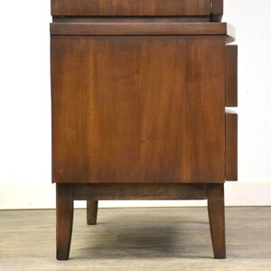 Walnut Mid Century Tall Dresser image 6