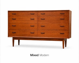 Refinished Erik Buch 60” Teak Long Dresser
