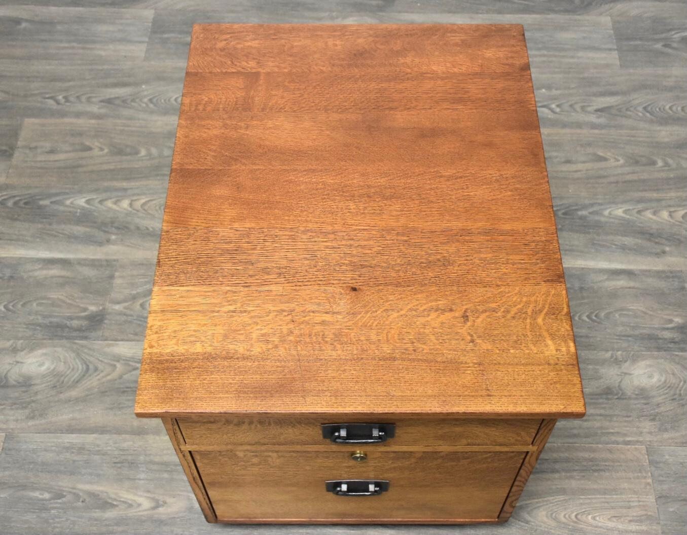 Stickley Oak Mission Collection Rolling File Etsy