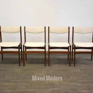 Danish Modern Teak Dining Chairs Set of 4 image 1