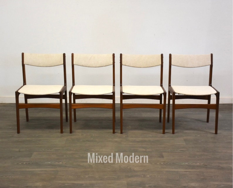 Danish Modern Teak Dining Chairs Set of 4 image 1