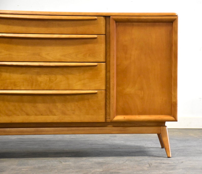Refinished Maple Credenza by Heywood Wakefield image 8