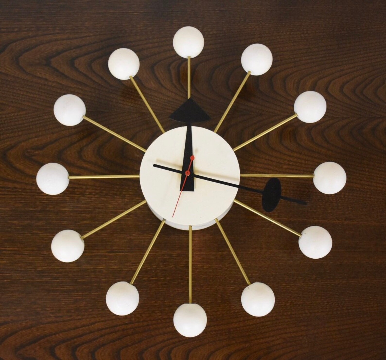 White Nelson Ball Clock for Howard Miller Etsy